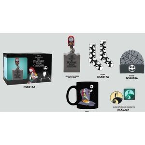 Nightmare Before Christmas Collector's Bundle Socks Mug Pin Sally Figure Beanie